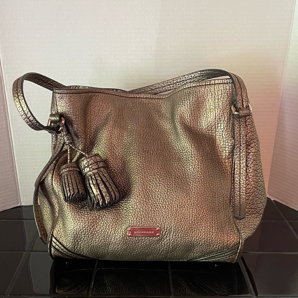 Burberry Metallic Leather Canterbury Tassel Tote